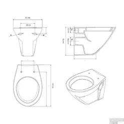 Gustavsberg Saval Wandcloset Vlakspoel Wit