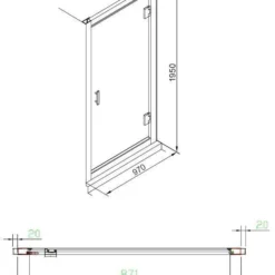 B&w-luxury Profilo Draaideur 1delig 100x195 Cm. Chroom-helder Clean 7 B&w-luxury Profilo Draaideur 1delig 100x195 Cm. Chroom-helder Clean -Baden Luxe Verkoop 10490