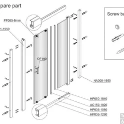 B&w-luxury Profilo Schuifdeur 2 Delig 140x195 Cm. Chroom-helder Clean -Baden Luxe Verkoop 10492