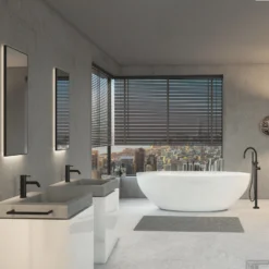 Vrijstaande Badkraan Salenzi Giro Gegalvaniseerd Geborsteld Koper -Baden Luxe Verkoop 10aj10 ambiance 2