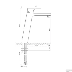 Wastafelmengkraan Sapho Latus 1-hendel Recht 24.7 Cm Chroom -Baden Luxe Verkoop 1102 54 wastafelmengkraan sapho latus 1 hendel recht 24.7 cm chroom 2