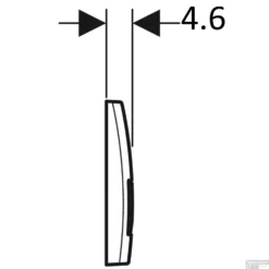Drukplaat Geberit Delta 50 Mechanisch Frontbediening Matchroom -Baden Luxe Verkoop 115.105.46.5 tech3