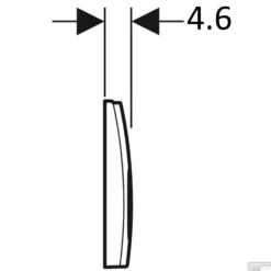 Bedieningsplaat Geberit Delta 25 Frontbediening Matchroom -Baden Luxe Verkoop 115.125.46.5 tech3