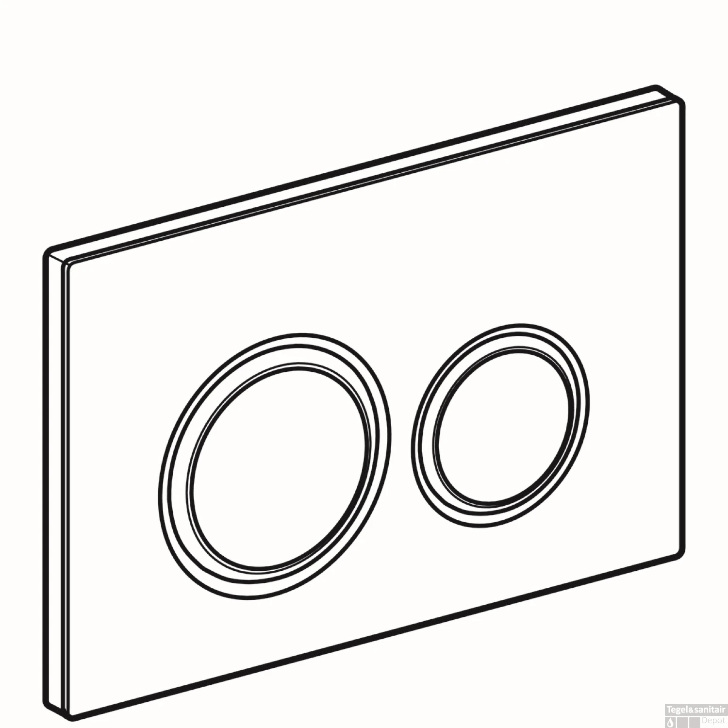 Bedieningsplaat Geberit Sigma 21 Voor 2-toets Spoeling Messing Goud / Zwart - Afbeelding 2