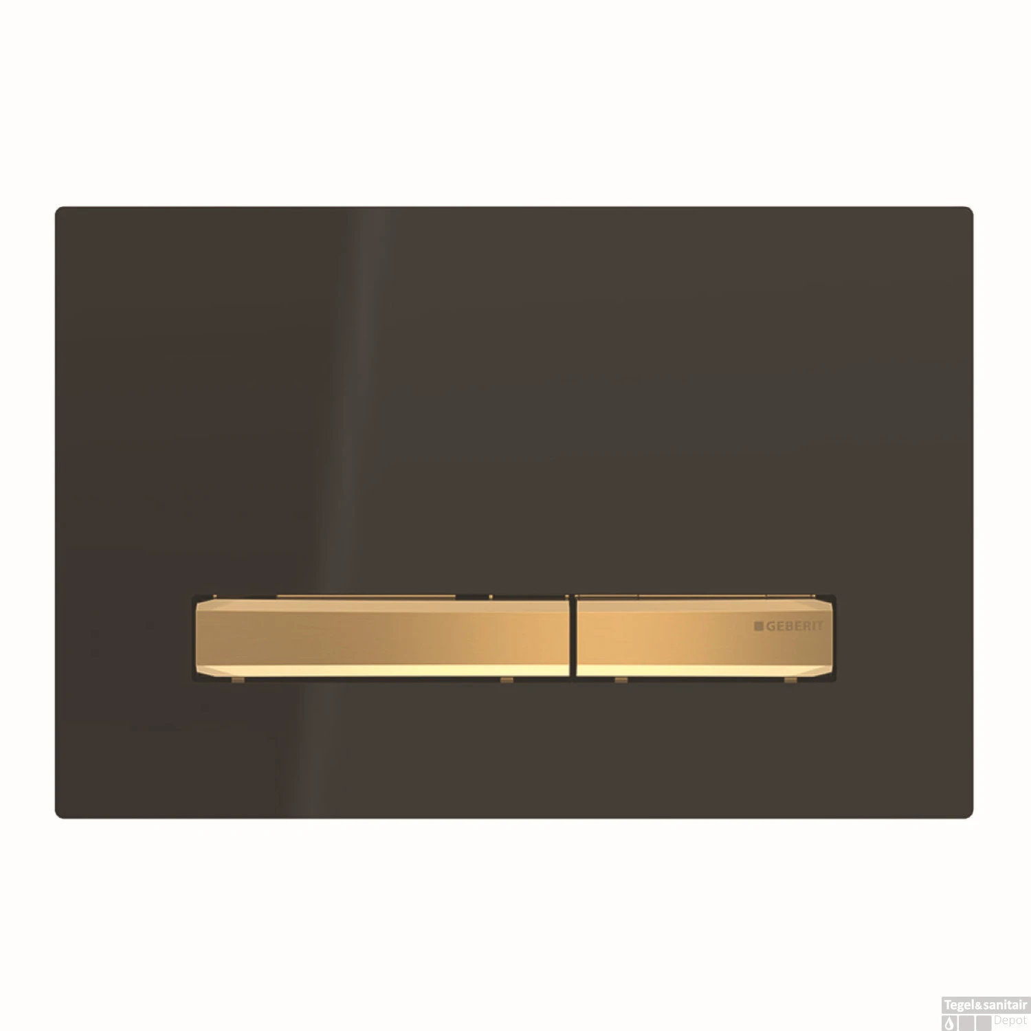 Bedieningsplaat Geberit Sigma 50 Voor 2-toets Spoeling Messing Goud / Zwart