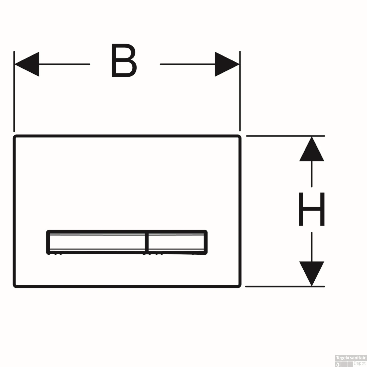 Bedieningsplaat Geberit Sigma 50 Voor 2-toets Spoeling Messing Goud / Zwart - Afbeelding 4