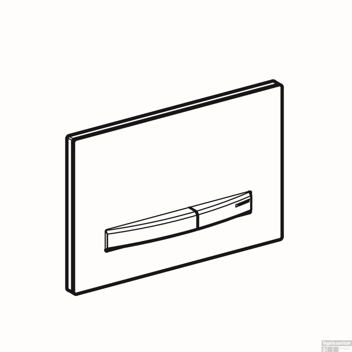 Bedieningsplaat Geberit Sigma 50 Voor 2-toets Spoeling Messing Goud / Amerikaans Noten - Afbeelding 2