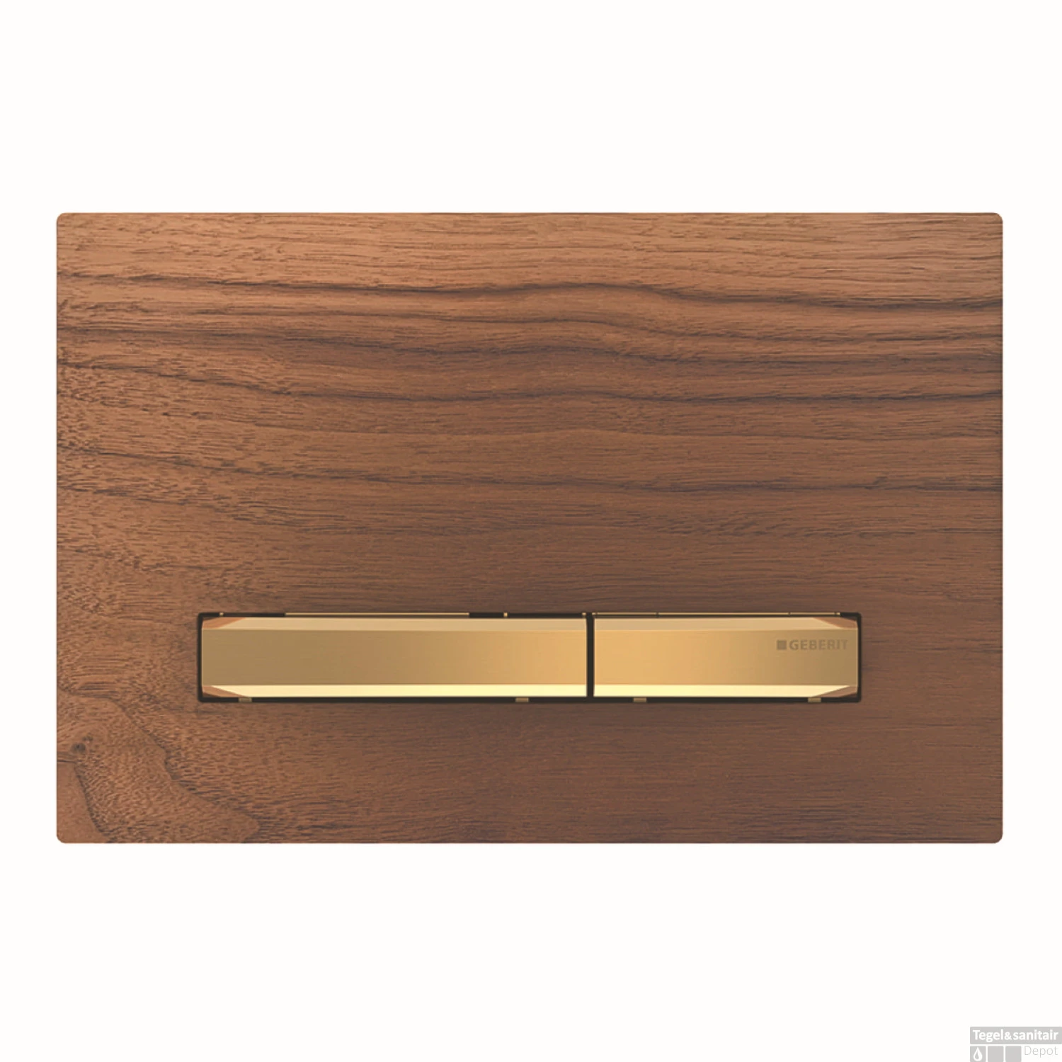 Bedieningsplaat Geberit Sigma 50 Voor 2-toets Spoeling Messing Goud / Amerikaans Noten