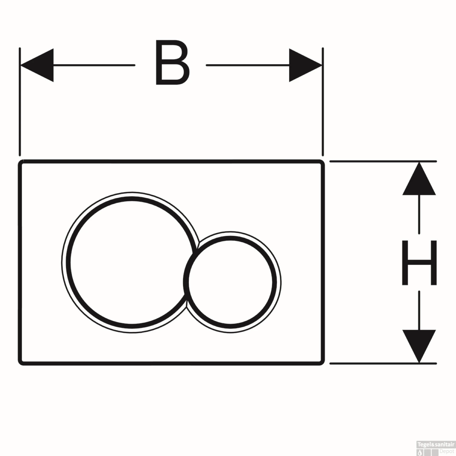 Bedieningsplaat Geberit Sigma 01 Voor 2-Toets Spoeling Mat Chroom 4 Bedieningsplaat Geberit Sigma 01 Voor 2-Toets Spoeling Mat Chroom - Afbeelding 4