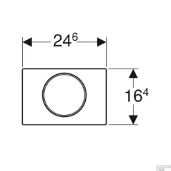 Bedieningsplaat Geberit Sigma 10 Mat Zwart -Baden Luxe Verkoop 115 758 14 5 front view