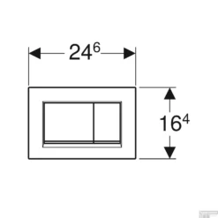 Drukplaat Geberit Sigma 30 DF Mat Zwart -Baden Luxe Verkoop 115 883 14 1 front view