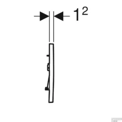 Drukplaat Geberit Sigma 30 DF Mat Zwart -Baden Luxe Verkoop 115 883 14 1 side view