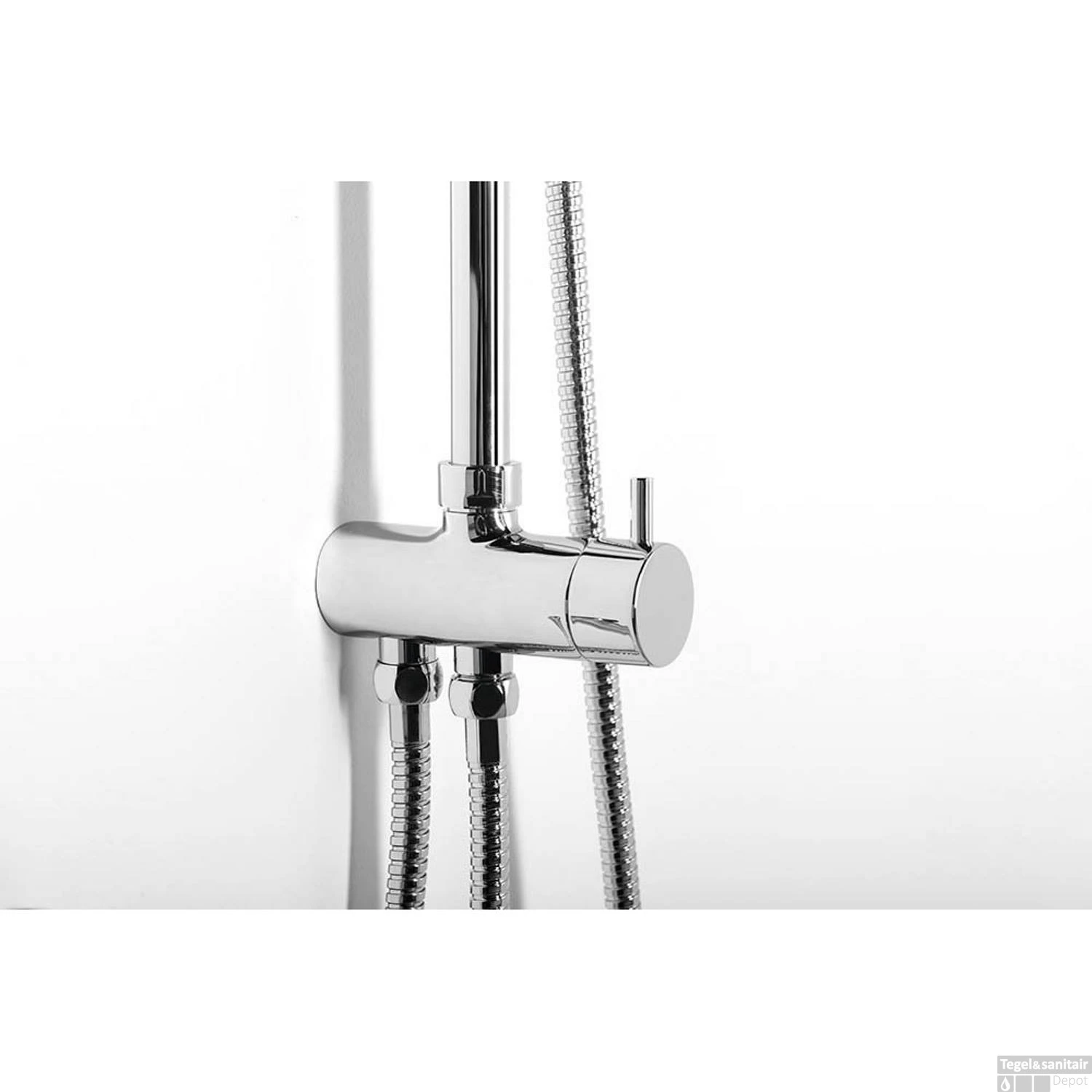 Regendouche Opbouwset Sapho Chroom (excl. Douchekraan) 5 Regendouche Opbouwset Sapho Chroom (excl. Douchekraan) - Afbeelding 5