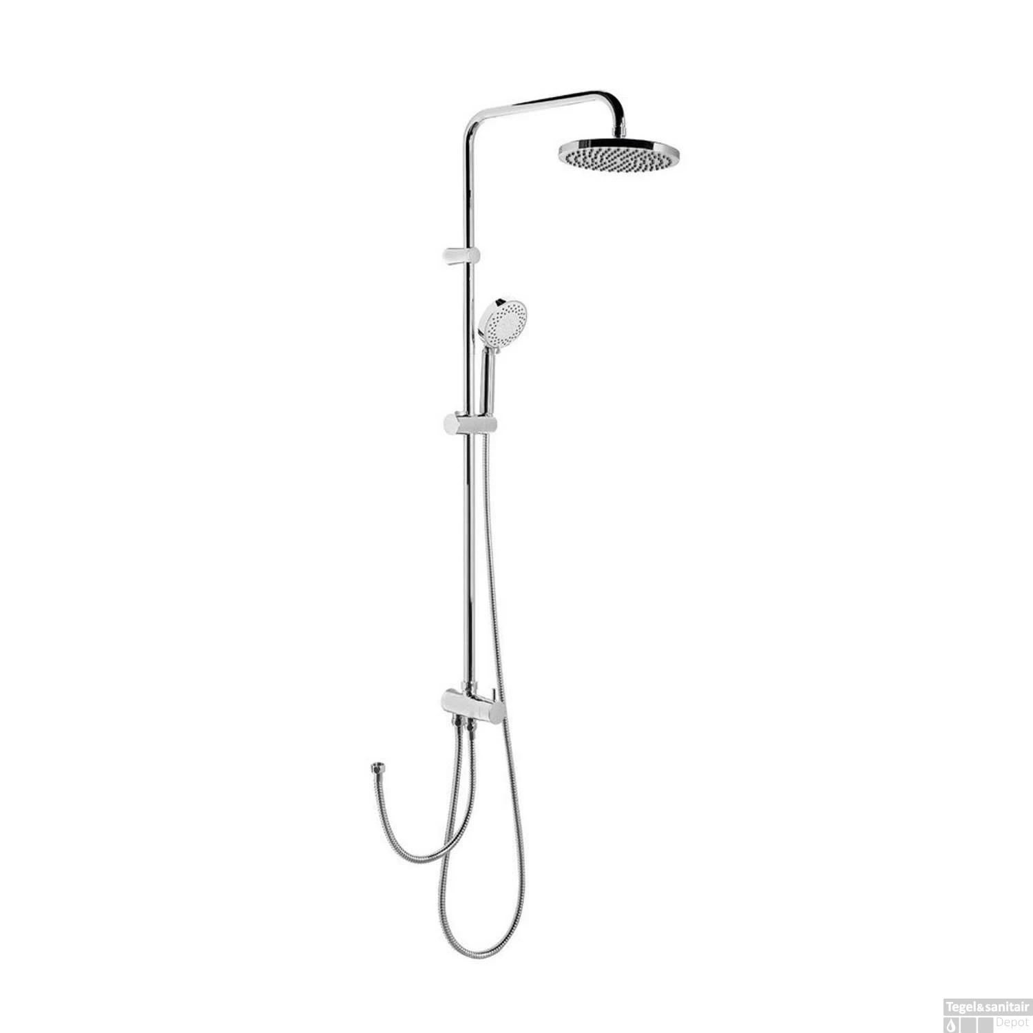 Regendouche Opbouwset Sapho Chroom (excl. Douchekraan) 1 Regendouche Opbouwset Sapho Chroom (excl. Douchekraan)