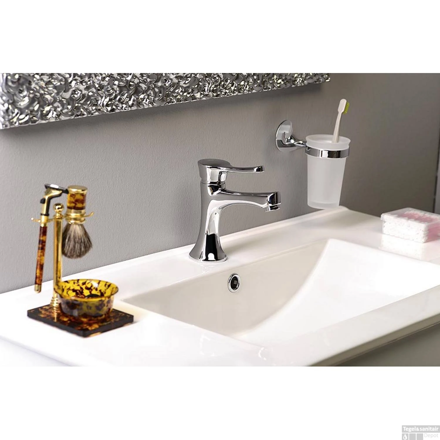 Wastafelmengkraan Sapho Belinda 1-hendel Recht 17 Cm Chroom (incl. Pop-up Waste) 5 Wastafelmengkraan Sapho Belinda 1-hendel Recht 17 Cm Chroom (incl. Pop-up Waste) - Afbeelding 5