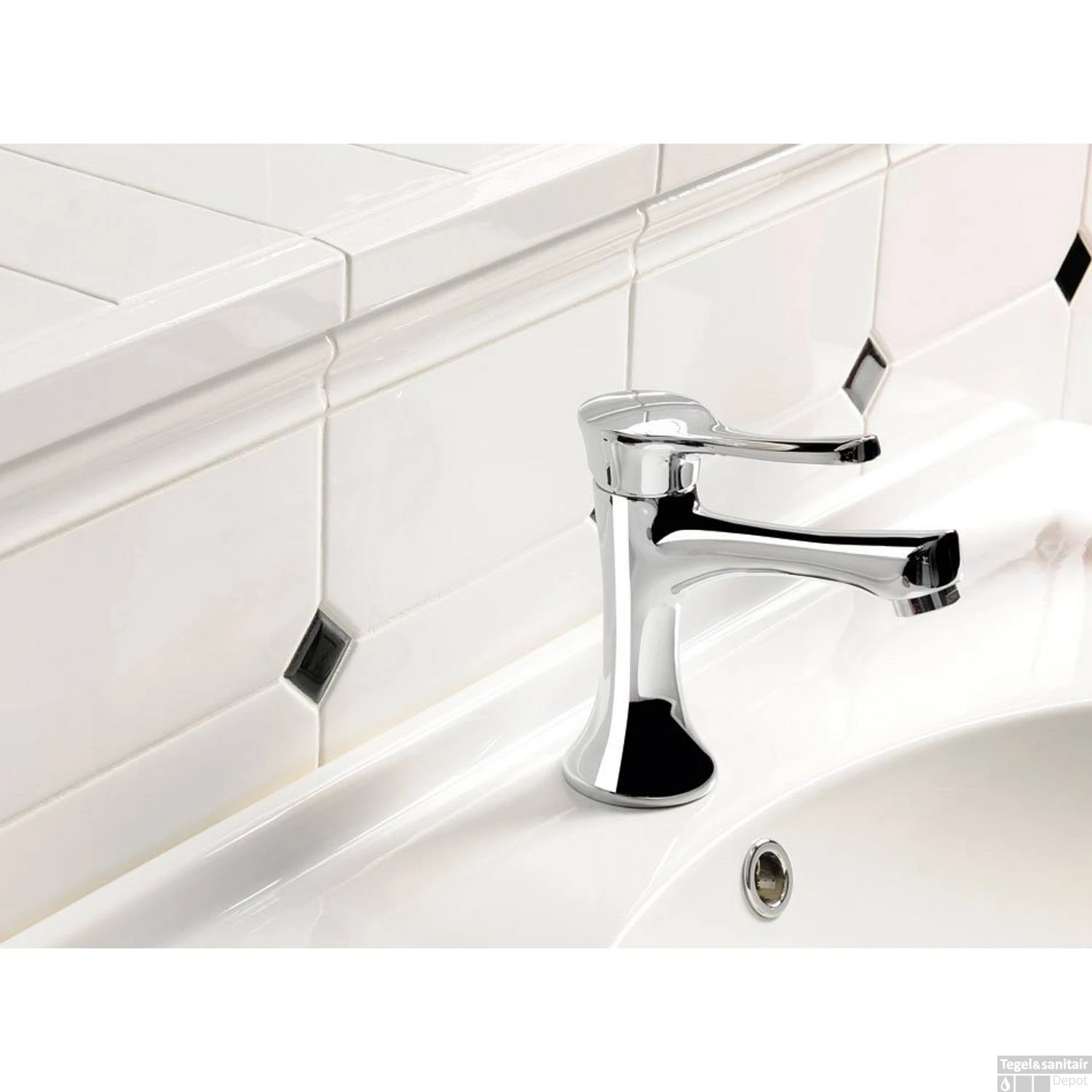 Wastafelmengkraan Sapho Belinda 1-hendel Recht 17 Cm Chroom (incl. Pop-up Waste) 4 Wastafelmengkraan Sapho Belinda 1-hendel Recht 17 Cm Chroom (incl. Pop-up Waste) - Afbeelding 4