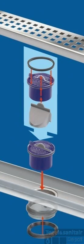 Berg Van Den Premium Line Douchegoot 50 Cm. Zij-/onder Uitlaat Rvs 2 Berg Van Den Premium Line Douchegoot 50 Cm. Zij-/onder Uitlaat Rvs - Afbeelding 2