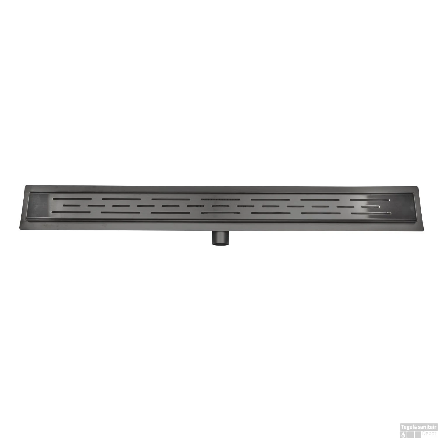 Douchegoot Boss & Wessing Colorato Compleet 50cm Geborsteld Gunmetal 2 Douchegoot Boss & Wessing Colorato Compleet 50cm Geborsteld Gunmetal - Afbeelding 2