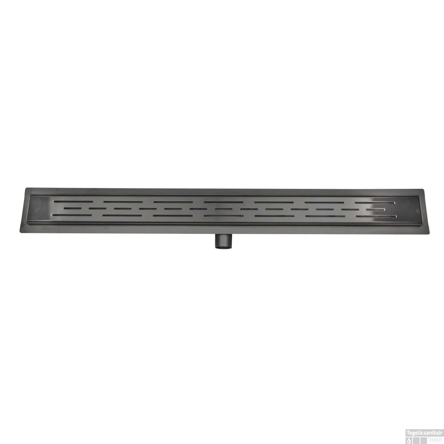 Douchegoot Boss & Wessing Colorato Compleet 60cm Geborsteld Gunmetal 2 Douchegoot Boss & Wessing Colorato Compleet 60cm Geborsteld Gunmetal - Afbeelding 2