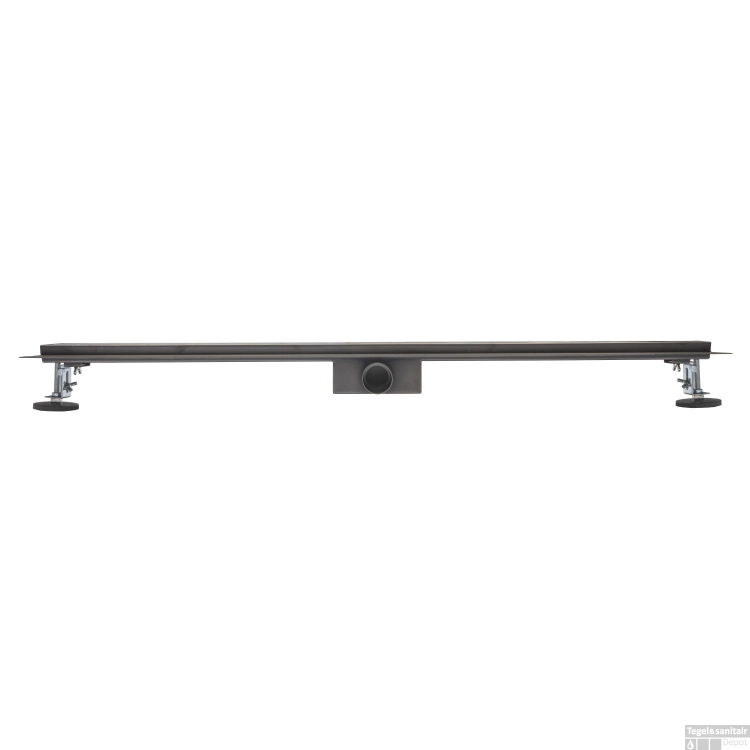 Douchegoot Boss & Wessing Colorato Compleet 50cm Geborsteld Gunmetal 3 Douchegoot Boss & Wessing Colorato Compleet 50cm Geborsteld Gunmetal - Afbeelding 3