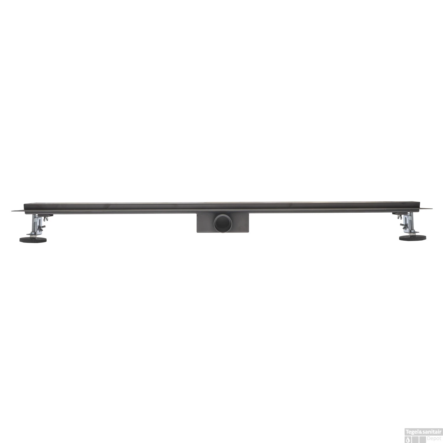 Douchegoot Boss & Wessing Colorato Compleet 60cm Geborsteld Gunmetal 3 Douchegoot Boss & Wessing Colorato Compleet 60cm Geborsteld Gunmetal - Afbeelding 3