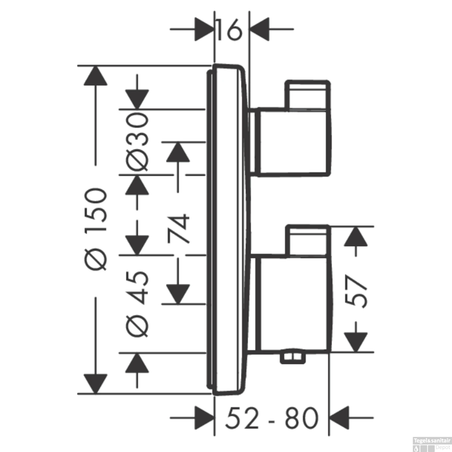 Hansgrohe Ecostat Regendoucheset Inbouw Plafonduitloop Met Handdouche En Hoofddouche 30cm Thermostaat Rond Chroom 3 Hansgrohe Ecostat Regendoucheset Inbouw Plafonduitloop Met Handdouche En Hoofddouche 30cm Thermostaat Rond Chroom - Afbeelding 3