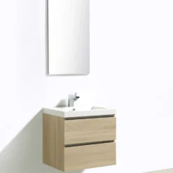 Badkamermeubelset Sanilux Trendline 60x47x50 Cm Light Wood -Baden Luxe Verkoop 18060 l wood 2 1 1