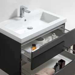 Badkamermeubelset Sanilux Trendline 60x47x50 Cm Light Wood -Baden Luxe Verkoop 18060hga 60 3 1 1