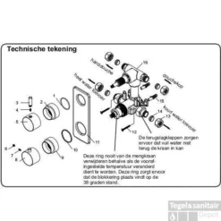 Wiesbaden Inbouw Regendouche Set 01 Cross Chroom -Baden Luxe Verkoop 1860953 5 technisch 6 2