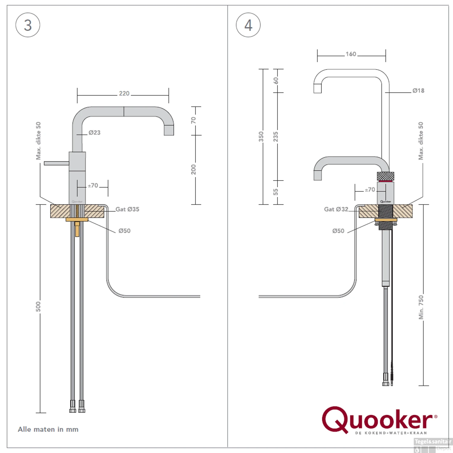 Quooker Cube Nordic Square Twintaps Chroom Met Combi Boiler 6 Quooker Cube Nordic Square Twintaps Chroom Met Combi Boiler - Afbeelding 6