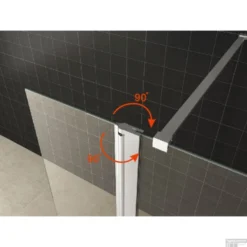 Wiesbaden Zijwand 30x200 Cm + Scharnierprofiel 10mm NANO Glas -Baden Luxe Verkoop 20.3842 4