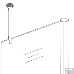 Plafond Stabilisatiestang Wiesbaden Rond 100cm Inkortbaar Chroom -Baden Luxe Verkoop 20.3866 1