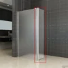 Zijwand Wiesbaden Voor Inloopdouche Met Links Scharnierend Profiel 35x200 Cm 10 Mm NANO Geheel Mat Glas