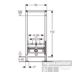 Geberit Duofix Bidet Element 112 Cm. Hoog -Baden Luxe Verkoop 20591