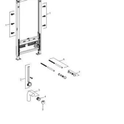 Geberit Duofix Bidet Element 112 Cm. Hoog -Baden Luxe Verkoop 20592