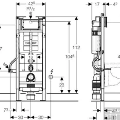 Geberit Duofix Sigma Inbouwreservoir Up320 Max 8 Cm Verstelbaar -Baden Luxe Verkoop 20766