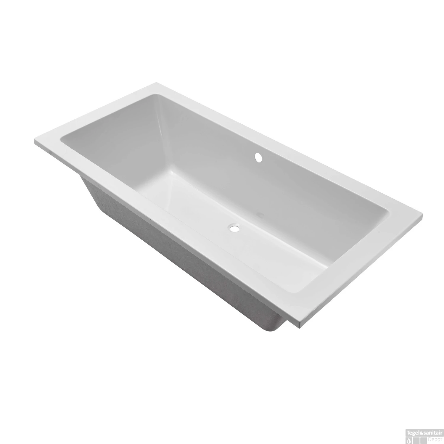 BWS Inbouw Ligbad | DUO | Santino | 180x80x49cm | Acryl Wit 2 BWS Inbouw Ligbad | DUO | Santino | 180x80x49cm | Acryl Wit - Afbeelding 2