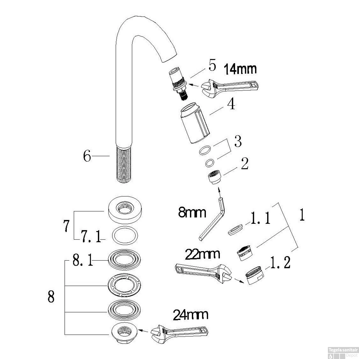 Fonteinkraan Victoria Luxe Toiletkraan Chroom 1/2 3 Fonteinkraan Victoria Luxe Toiletkraan Chroom 1/2 - Afbeelding 3