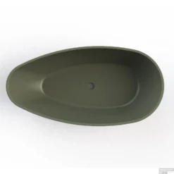 Vrijstaand Ligbad Salenzi Unica 170x86x54 Cm Solid Cast Mat Legergroen -Baden Luxe Verkoop 23ab21mag0 2