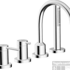 Hansa Designo Afdekset 4-gats Badrandcombinatie Chroom
