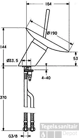 Hansa Murano Wastafelkraan Chroom-mat Glas 2 Hansa Murano Wastafelkraan Chroom-mat Glas - Afbeelding 2