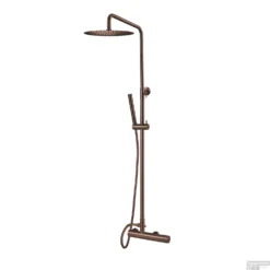 Opbouw Regendoucheset Qisani Flow Thermostatisch Geborsteld Copper