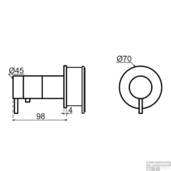 Regendoucheset Qisani Flow Inbouw 2-weg Zonder Plaat Geborsteld RVS -Baden Luxe Verkoop 25612 01 m0340 080 qisani flow thermostatische inbouwkraan 1 weg 4