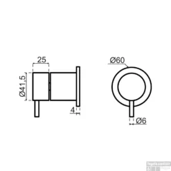 Regendoucheset Qisani Flow Inbouw 2-weg Zonder Plaat Geborsteld Gun Metal -Baden Luxe Verkoop 25613 01 m0340 080 qisani flow 2 weg omstel 3