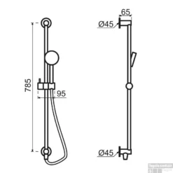 Regendoucheset Qisani Flow Inbouw 2-weg Zonder Plaat Geborsteld RVS -Baden Luxe Verkoop 25616 01 m0340 080 qisani flow glijstangset 4