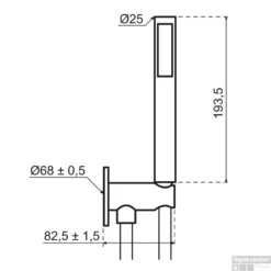 Regendoucheset Qisani Flow Inbouw 2-weg Vierkante Inbouwkraan Geborsteld Mat Zwart -Baden Luxe Verkoop 25617 01 m0340 080 qisani flow handdouche met wateraansluiting 14