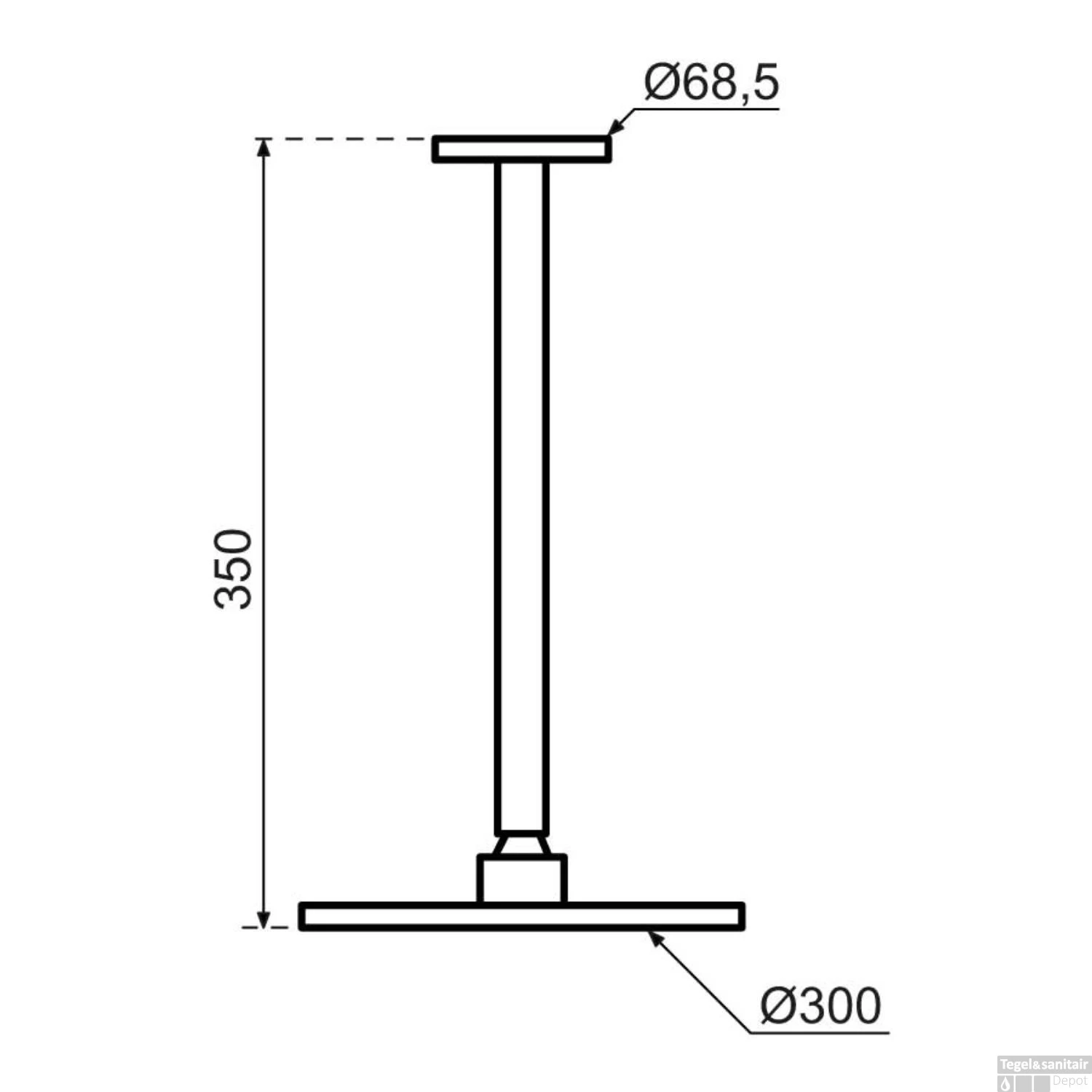 Hoofddouche Qisani Flow Ø 30 Cm Geborsteld RVS 2 Hoofddouche Qisani Flow Ø 30 Cm Geborsteld RVS - Afbeelding 2