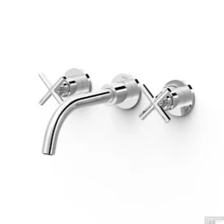 Wastafelmengkraan Inbouw Tres Mont Blanc 3-Gats Lange Uitloop Chroom