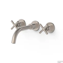 Wastafelmengkraan Inbouw Tres Mont Blanc 3-Gats Lange Uitloop RVS Look