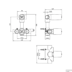 Thermostatische Inbouw Regendouche Set Wiesbaden Type 103 Plafondarm 30 Cm Rond Incl. Inbouwdeel -Baden Luxe Verkoop 29.2500 1 2